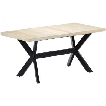 Tavolo bianco 160x80x75 cm – legno massello di mango