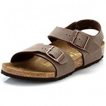 Birkenstock New York, Feltro Morbido Unisex Bambino Sandali, Marrone Mocca Nubuck 28 Stretta