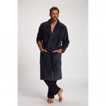 Men's Microfiber Bathrobe, Plus Size, Grey, 5XL, JP1880