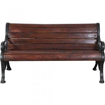 Banco de Jardín de Madera y Hierro 160x65x75 cm