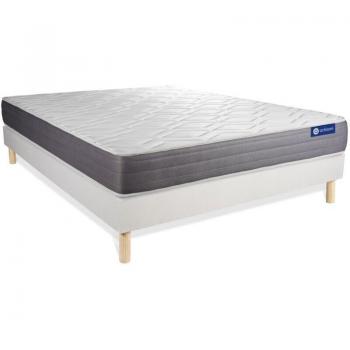 Matelas 5 zones de confort Actilatex Dream avec sommier kit blanc