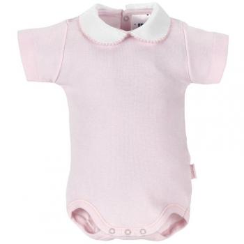 Body con Collo Manica Corta Interlock Taglia 6 D.R. Liscio Rosa