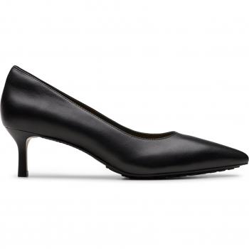 Chaussures en cuir noir Clarks pour femme
