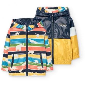 Kits Senderismo Niño Boboli: Parka Verde Reversible con Capucha