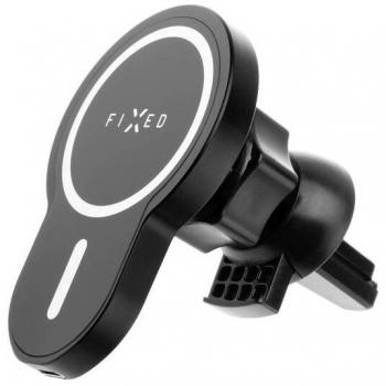 FIXED MagClick 15W Qi-Smartphone-Halterung für das Auto, Schwarz