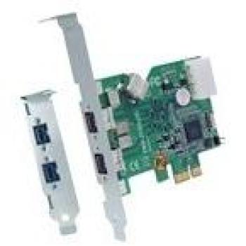 Delock FireWire 3‑Port PCIe Adapter – 3 Anschlussmöglichkeiten