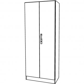 Armadio Signa K 6100 SG 5OH Office Pro, Manopola a Chiave, Finitura Bianco-Argento