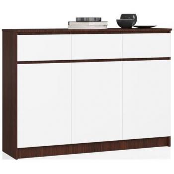 Elegante Kommode AKORD K140 in Wenge und Weiß