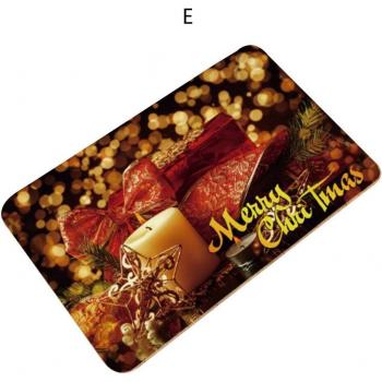 Festive Flannel Christmas Floor Mat