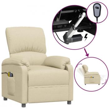 Massagesessel Elektrisch Creme Stoff