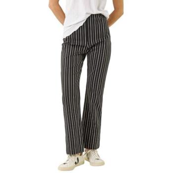 Size 10 Black Women's Roman Stripe Bootleg Trousers