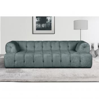 APERIRE 3‑Sitz-Sofa mit tiefer Einzugsteppung (225 × 100 × 77 cm, Petrol)