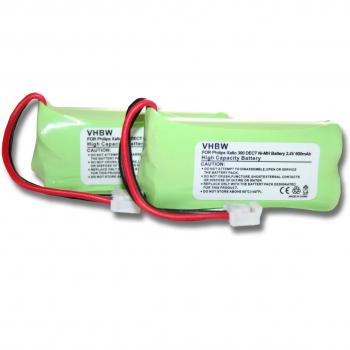 Vhbw batería 2X 600mAh para teléfonos Philips Kala 300
