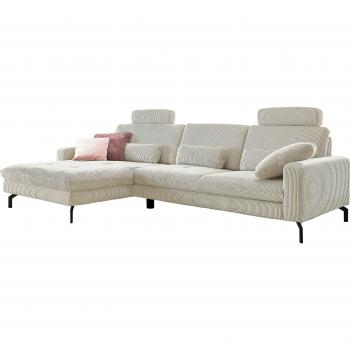 Cord-Ecksofa MP-IN20110 mit Kopfstützen