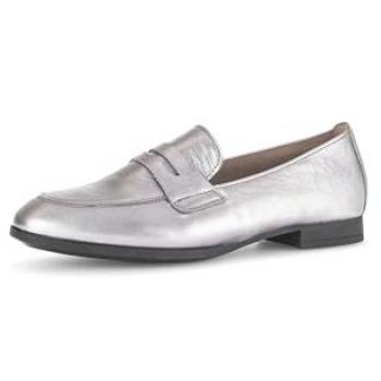 Gabor Damen Slipper Grau Leder 37