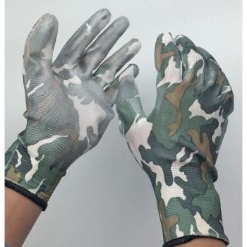 NMSafety 3 Pairs Women's Floral Garden Gloves, Coated PU, Polyester Liner