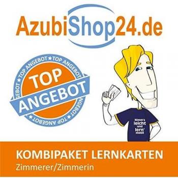 AzubiShop24.de Kombi-Paket Lernkarten Zimmerer/Zimmerin