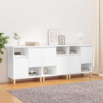 VidaXL Set von 3 weißen Sideboards 60x35x70 cm Holzwerkstoff