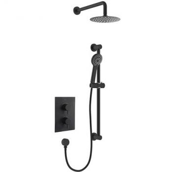 Black Apelo Dual‑Outlet Round Mixer Pack