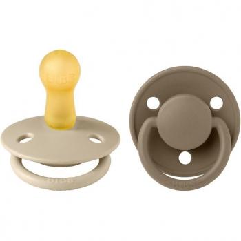 Chupetes BIBS 0+ meses: Latex De Lux Vainilla / Roble Oscuro