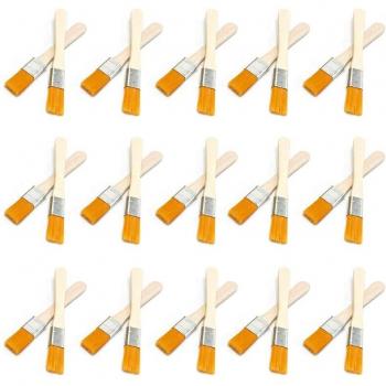 30-Piece Gloss Oil Brush Set with Wooden Handle