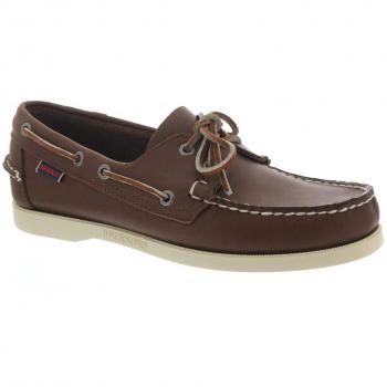 Sebago Herren Bootsschuhe Docksides dunkelbraun