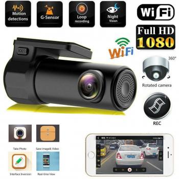 DVR de Salpicadero con Ángulo Ancho 170° y Conexión Wifi