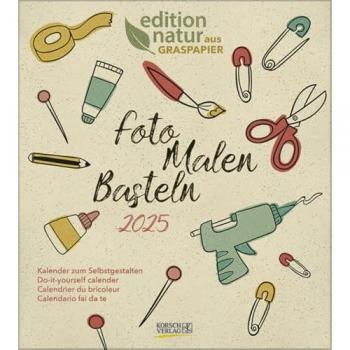 Foto-Malen-Basteln Bastelkalender Graspapier 2025