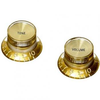 Gibson PRMK-030 Top Hat Knobs, Gold with Gold Insert