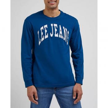 Royal Teal LS Varsity Long Sleeve T‑Shirt for Men, Medium