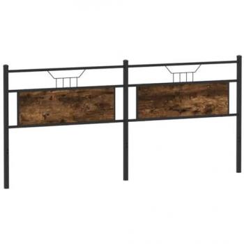 VidaXL 200 cm Headboard in Smoked Oak Finish