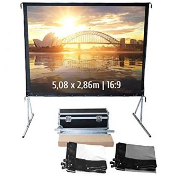 Écran Mobile Kimex 5,08x2,86m 16:9 avec Toile Avant et Toile Arrière