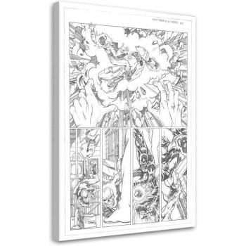 Tableau toile Illustration de Combat de Rue 40x60