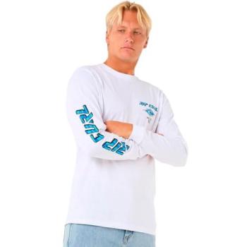 T-Shirt Rip Curl Fade Out Icon a Manica Lunga Bianco XL