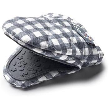 Gingham Dark Grey Silicone Mini Heat Guard