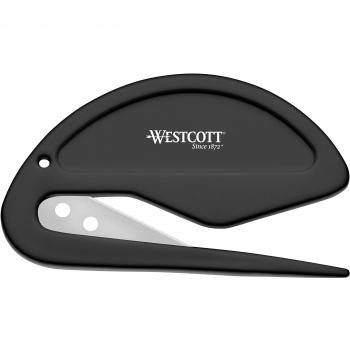 Zwarte metalen briefopener, compact formaat