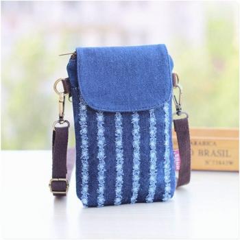 3-Layer Denim Phone Handbag for Ladies