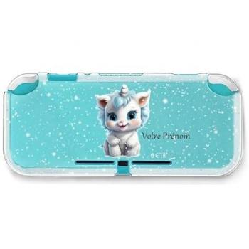 Coque Switch Lite Paillette Motif Licorne
