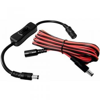 Niedervolt‑Verlängerungskabel TRU COMPONENTS – 3 Meter, Stecker 2,5 mm, Buchse 5,5 mm