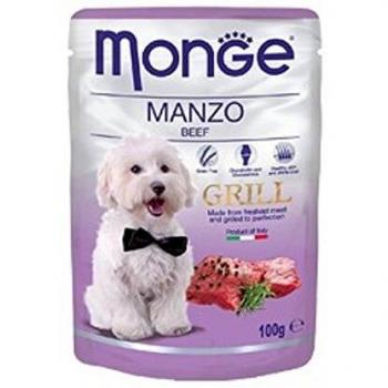 Monge grill manzo cibo umido per cani adulti 100g