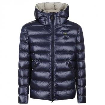 Blauer Herren Daunenjacke Regular Fit Blau Größe L