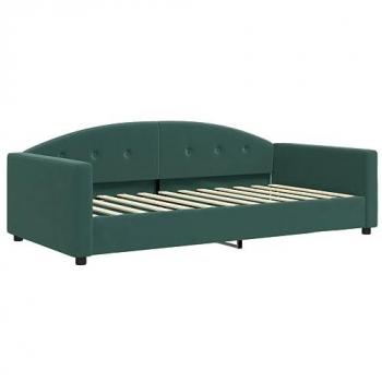 Canapé-lit confortable VidaXL Vert Foncé 100x200 cm