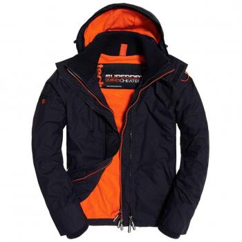 Superdry Herren Sportjacke Arctic Hooded Pop Zip Windchea, Blau