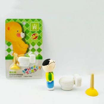 Niedlicher Kawaii Radiergummi und Bleistift
