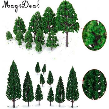Green Model Trees 22Pcs Set for Scenery and Architecture