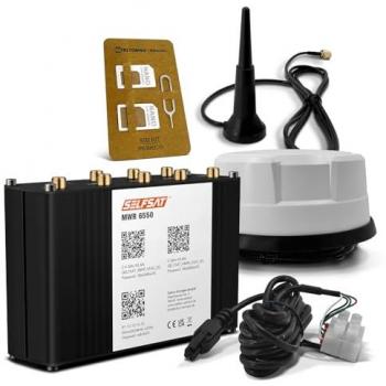 Selfsat MWR 6550 5G‑Cat 20 WiFi‑6 WLAN‑Router bis 3,4 Gbps Panorama‑Antenne Mobilfunkantenne (weiß)