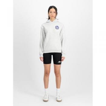 Sudadera femenina con capucha y logo en la espalda