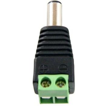 Conector DC Macho/Hembra de Alimentación a Tornillo 5,5x2,1 con Salida +/
