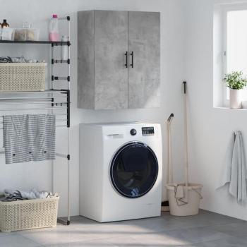 VidaXL Space-Saving Wall-Mounted Cabinet Concrete Grey 69.5x34x90 cm