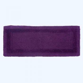 Tapis de bain long en coton prune 40 cm x 100 cm